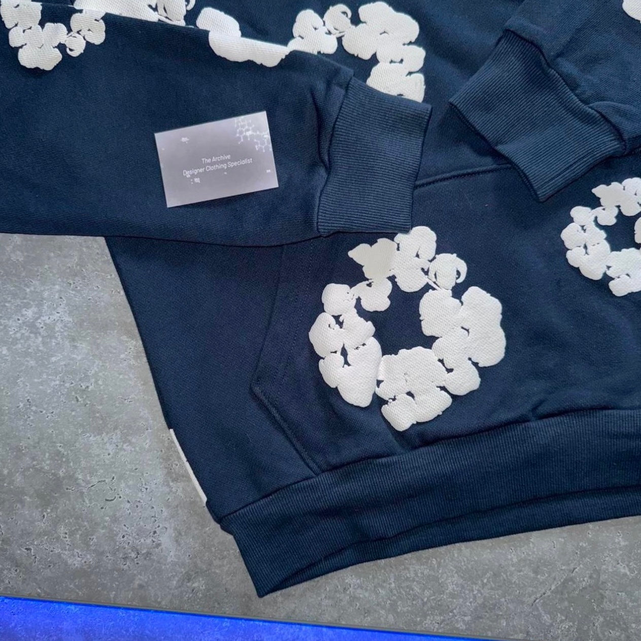 Denim Tears Navy Cotton Wreath Hoodie