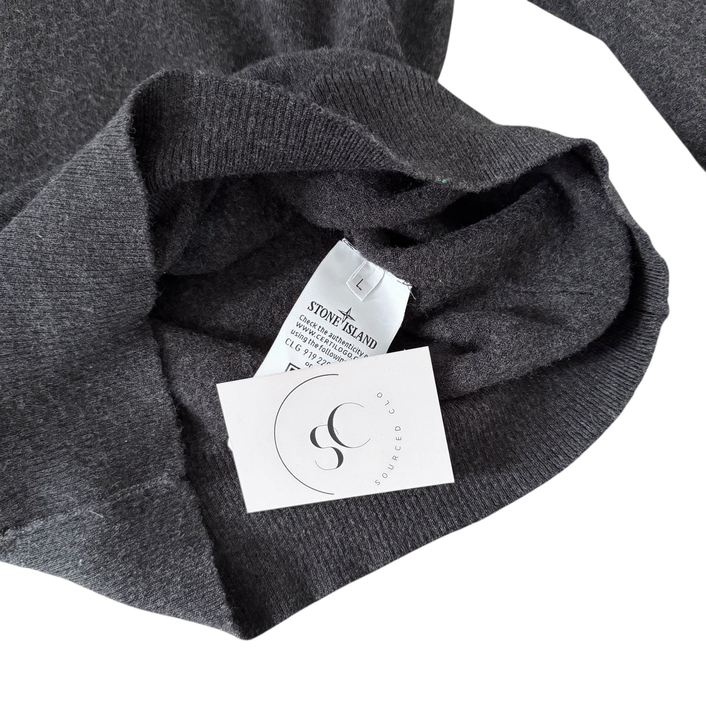Stone Island Charcoal Knit Jumper