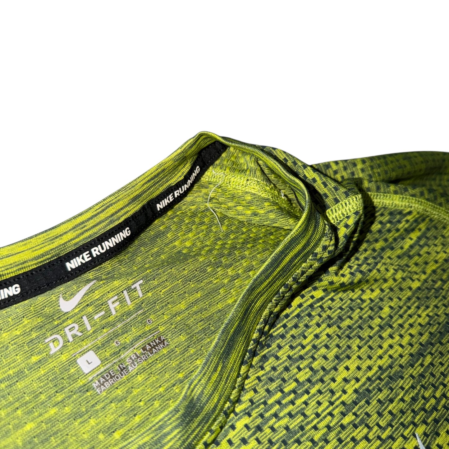 Nike Green Tech Knit Gradient Miler T Shirt
