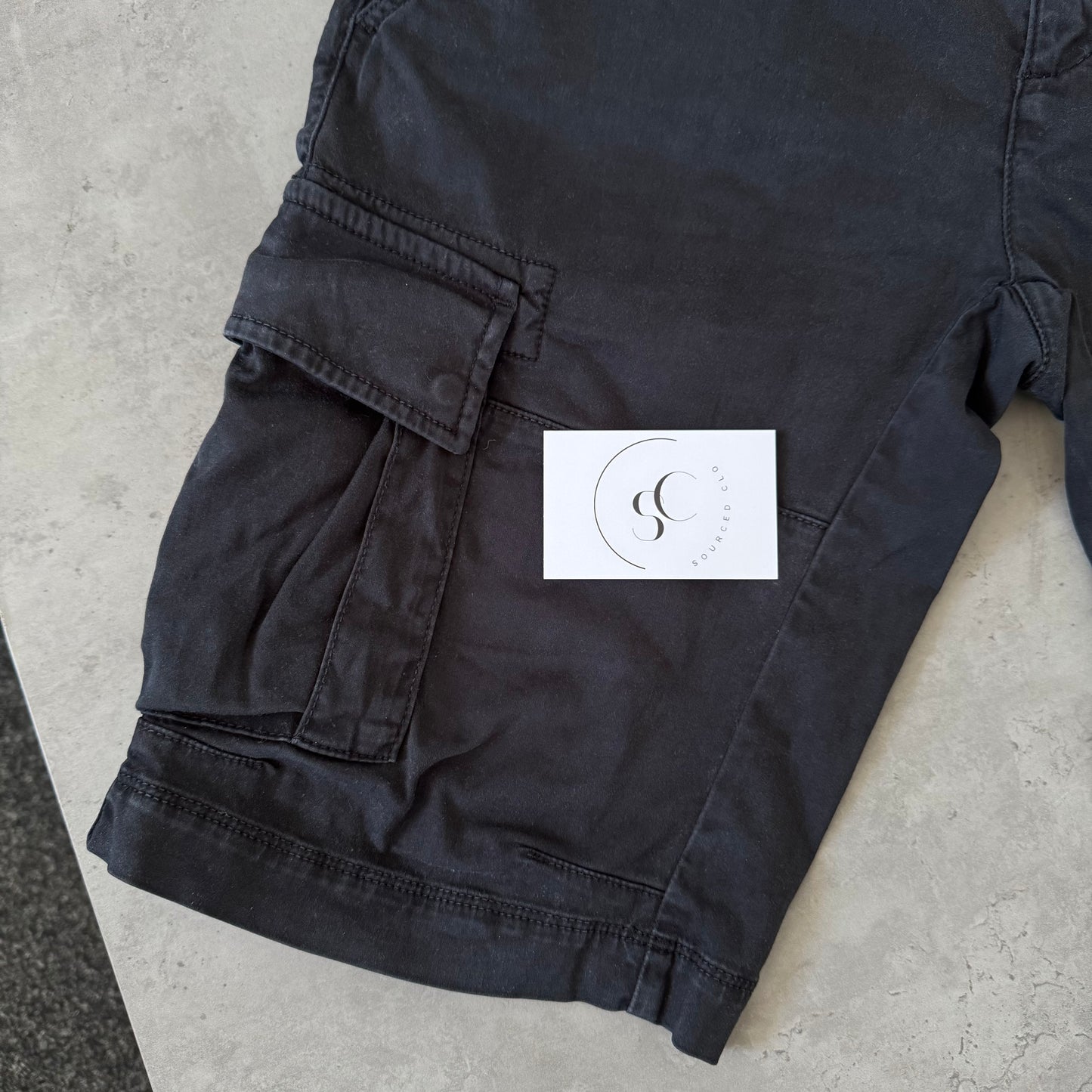CP Company Black Cargo Shorts