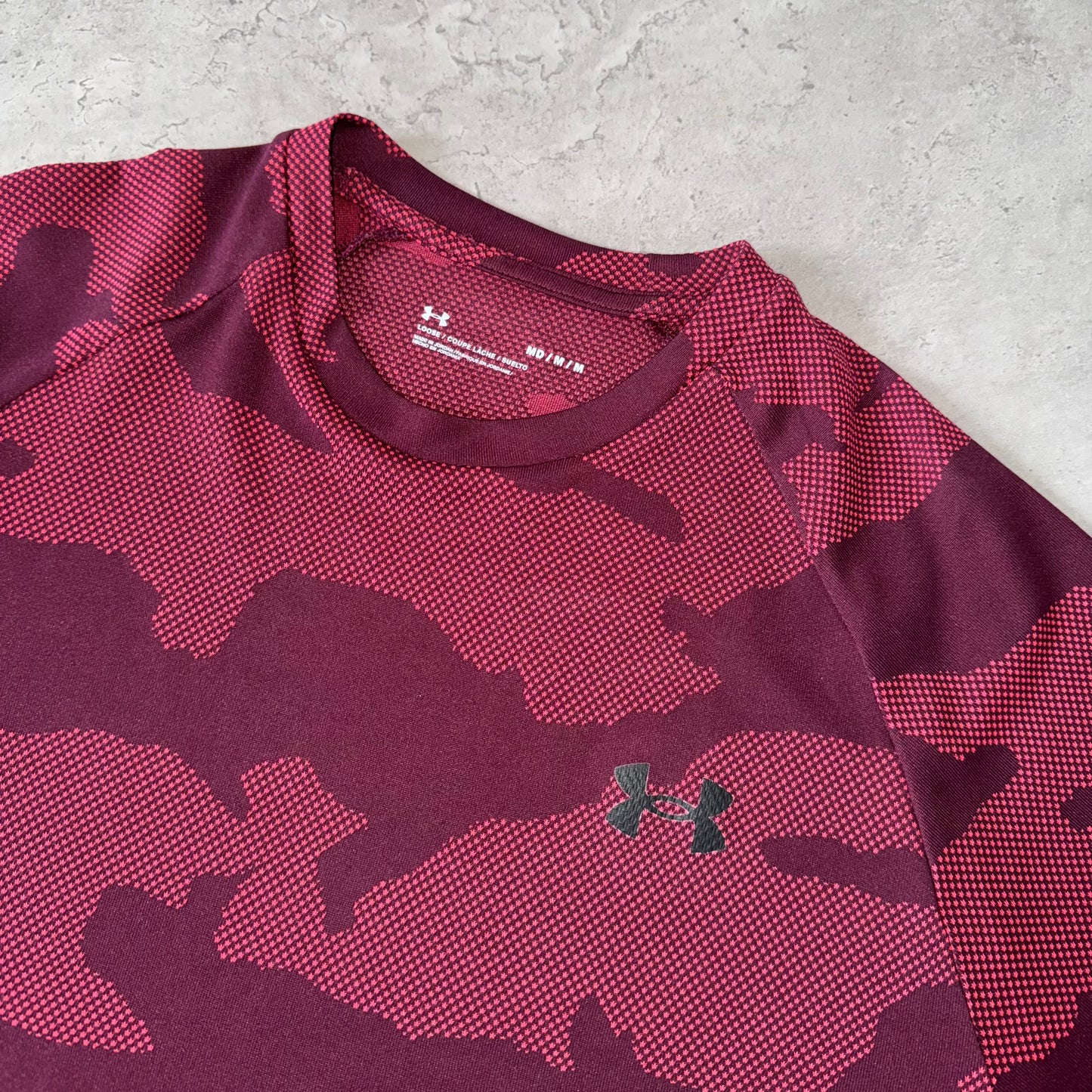 Under Armour Maroon Camouflage T Shirt