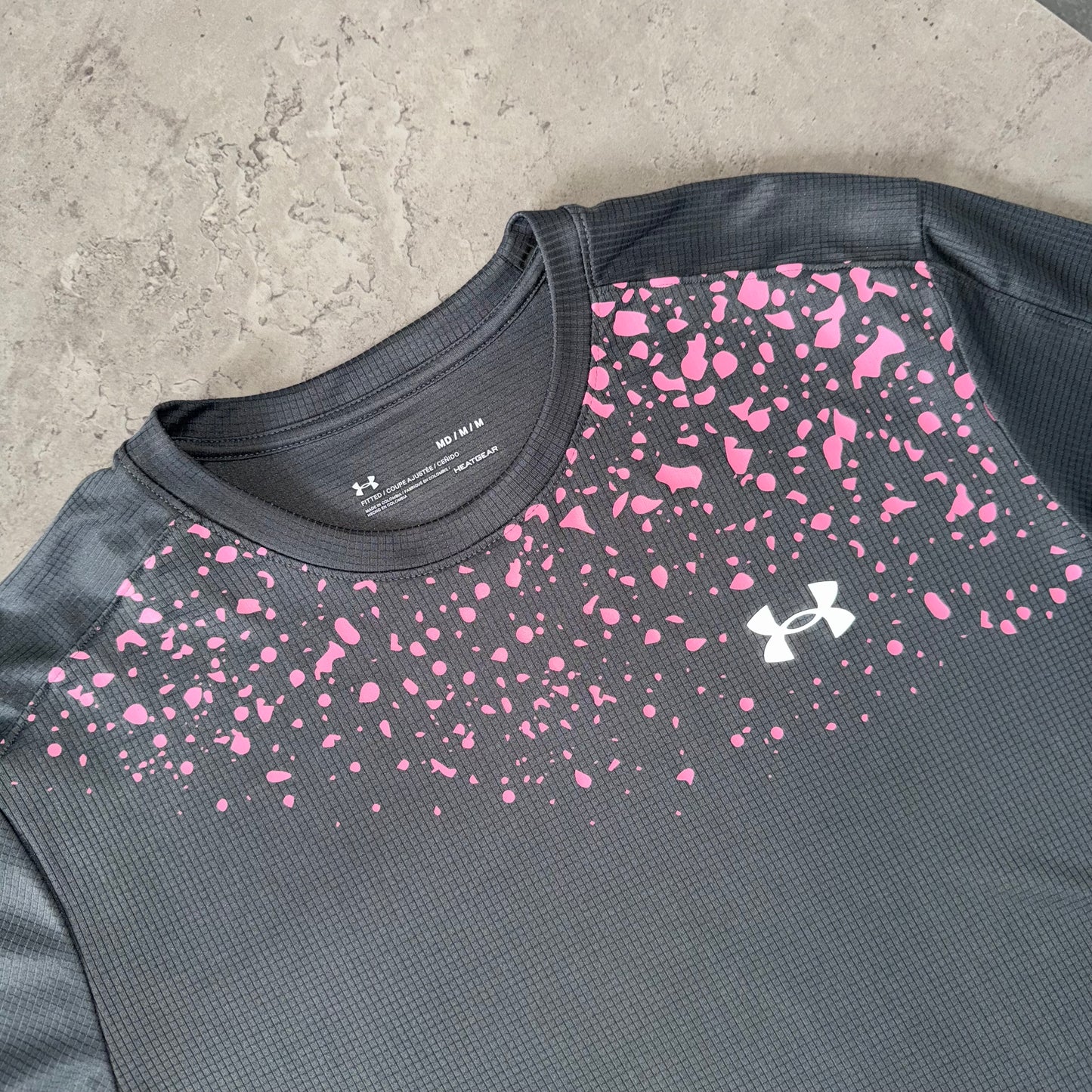 Under Armour Paint Splatter Grey T Shirt