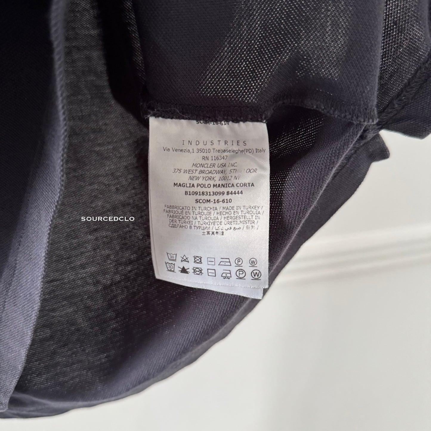 Moncler Black Polo Shirt