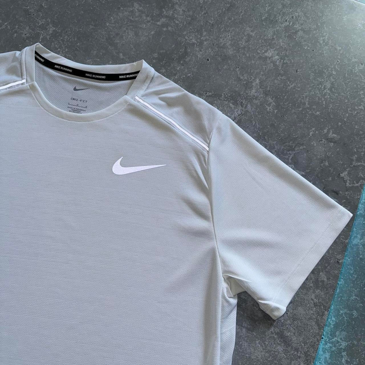 Nike White 1.0 Miler T Shirt
