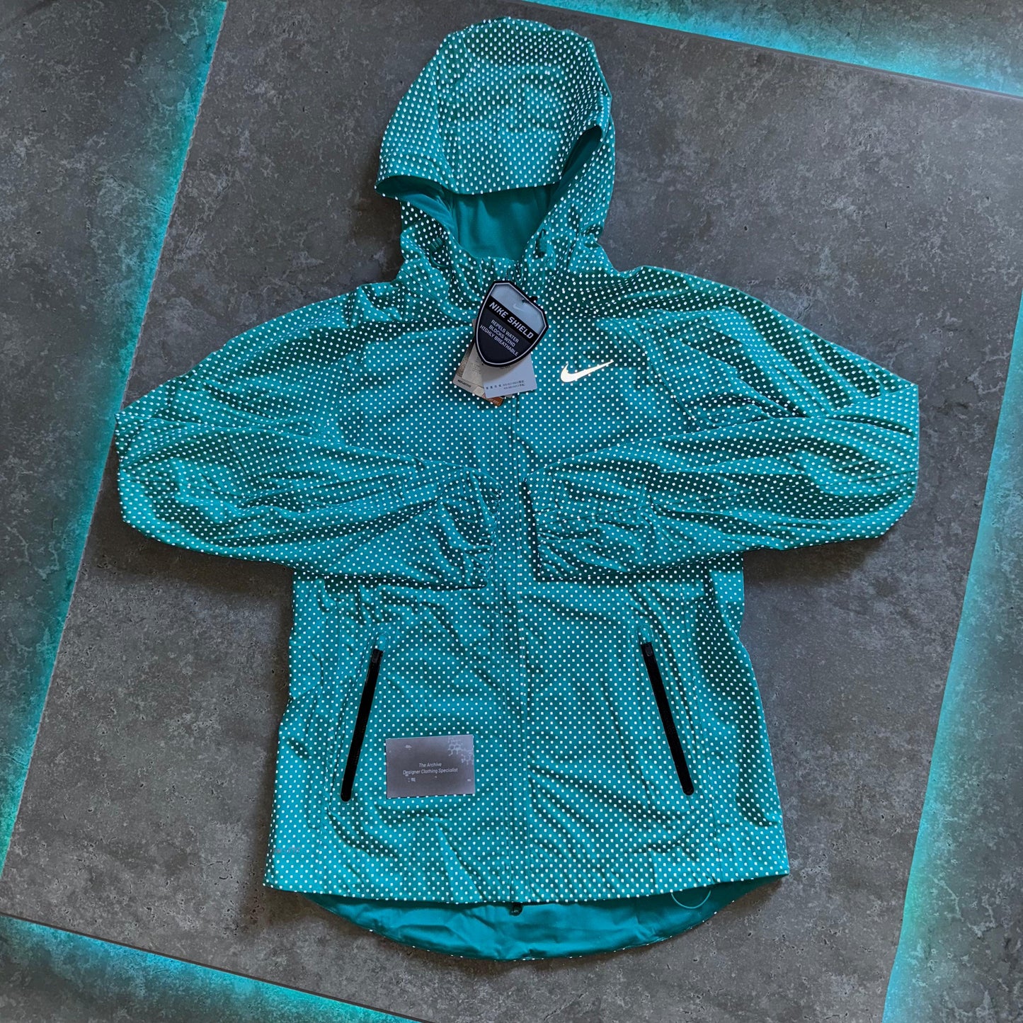 Nike Light Blue 3M Reflective Storm Windbreaker