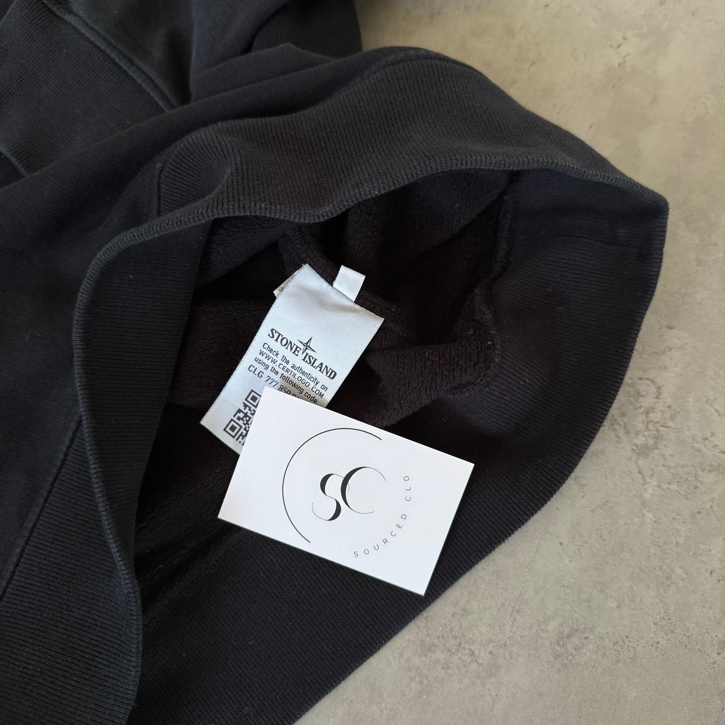 Stone Island Black Crewneck Sweatshirt