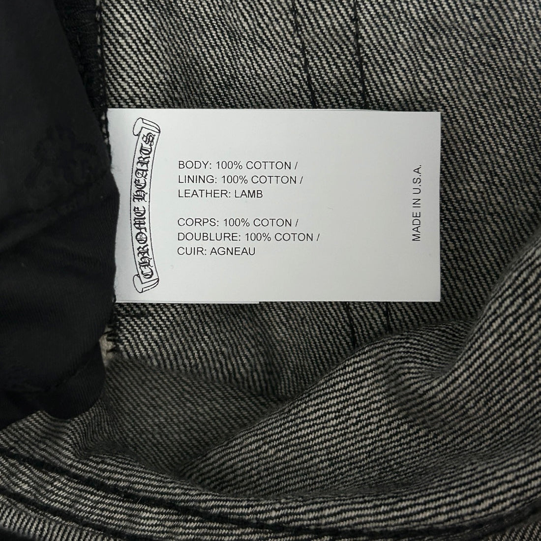 Chrome Hearts Grey & Black Star Patch Jeans