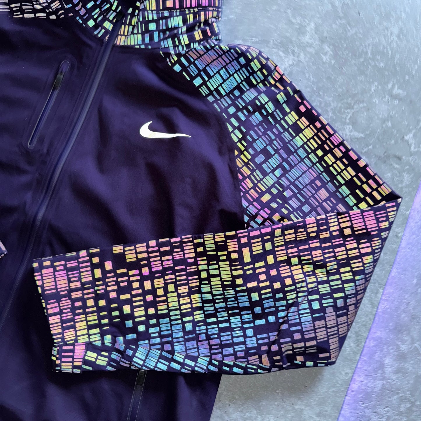Nike Purple Rainbow Reflective Shield Jacket