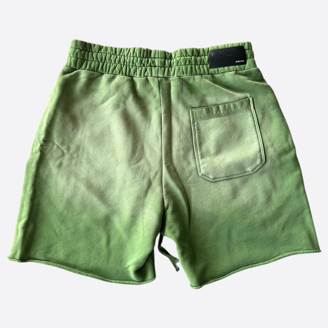 Amiri Green & Yellow Track Logo Shorts