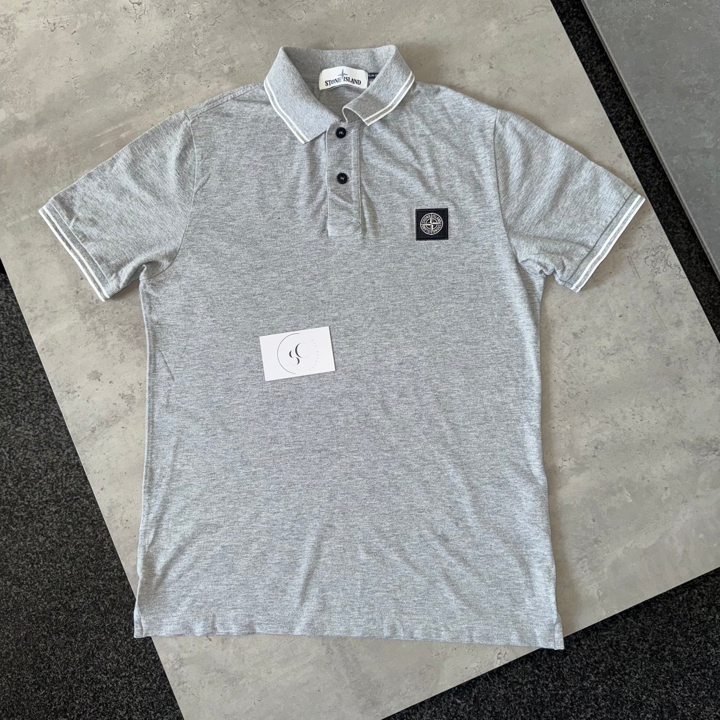 Stone Island Grey Polo Shirt