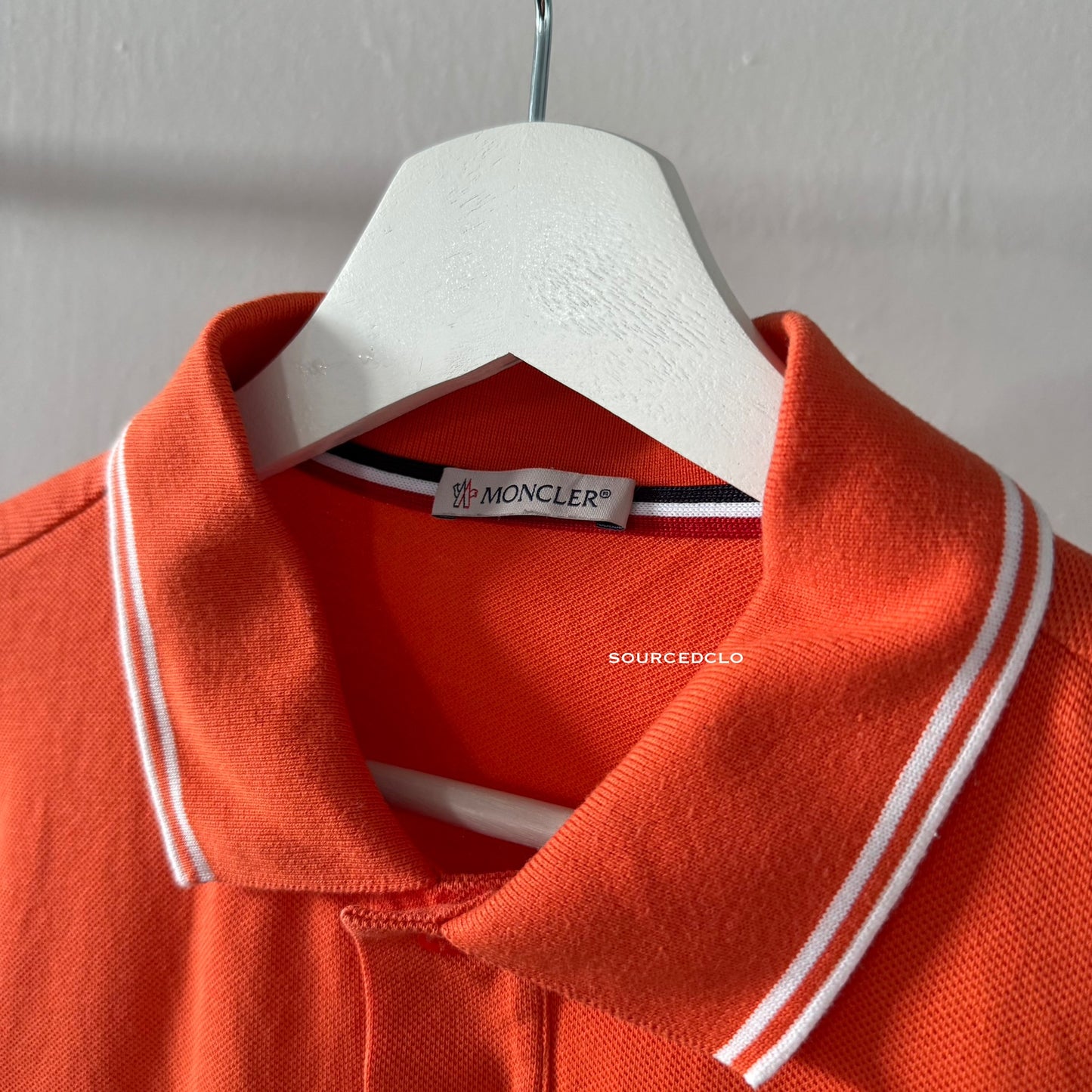 Moncler Orange Polo Shirt