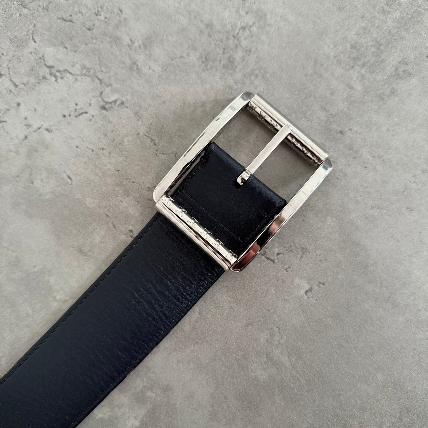 Louis Vuitton White Leather Monogram Belt