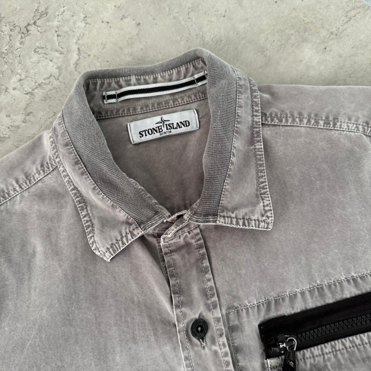 Stone Island Grey Dye Overshirt