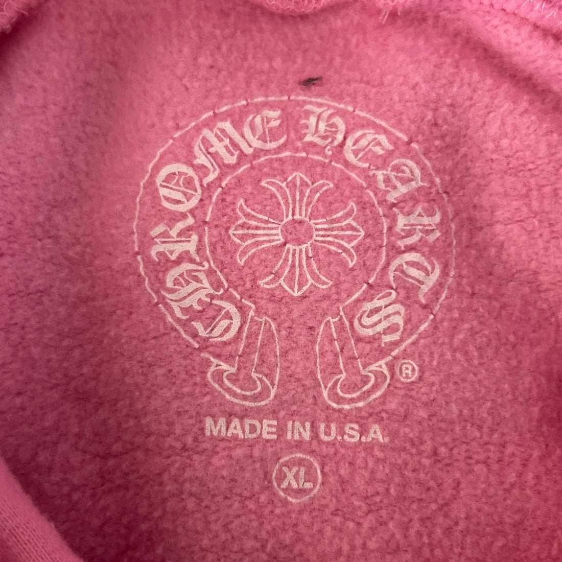 Chrome Hearts Pink Horseshoe Logo Hoodie