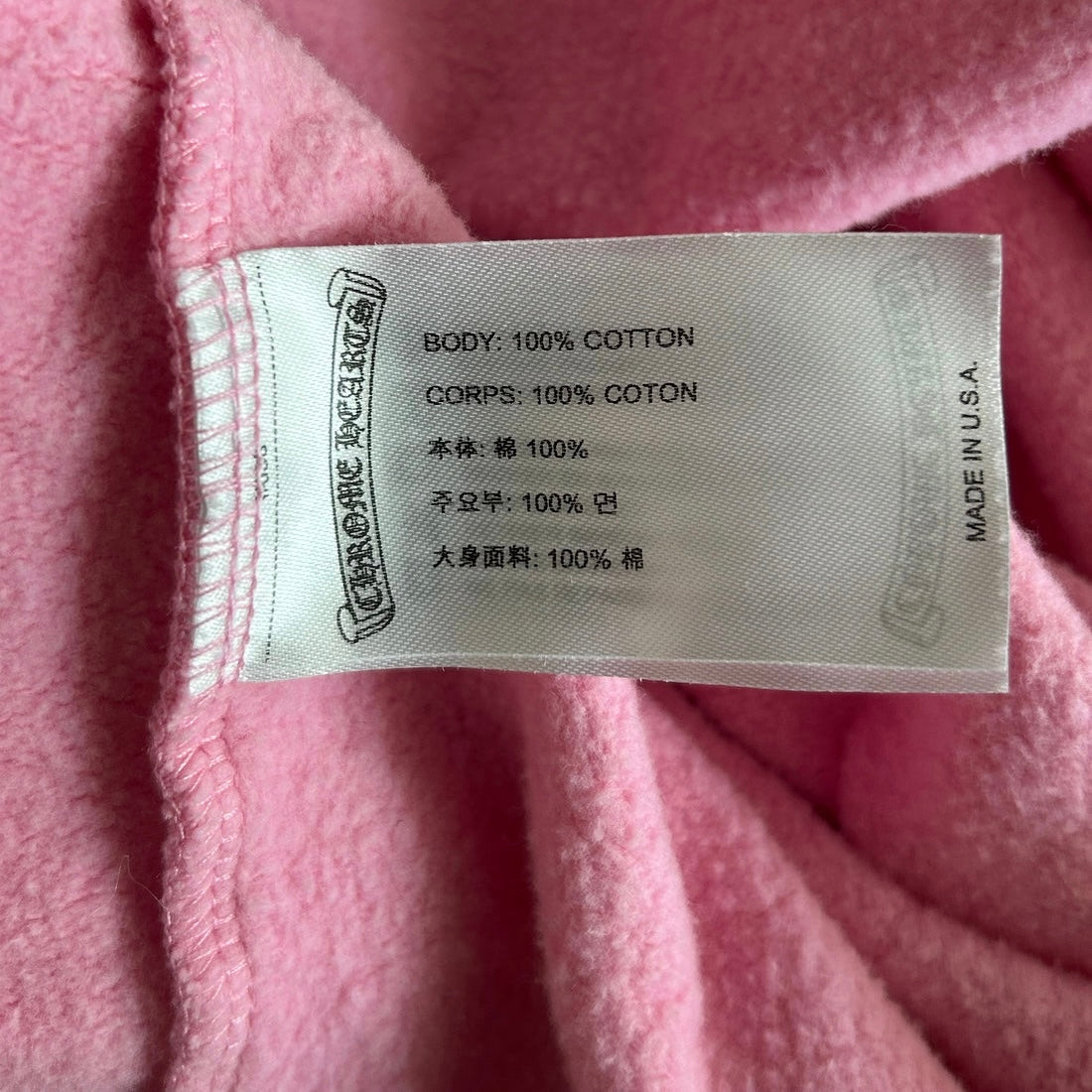 Chrome Hearts Pink Horseshoe Logo Hoodie