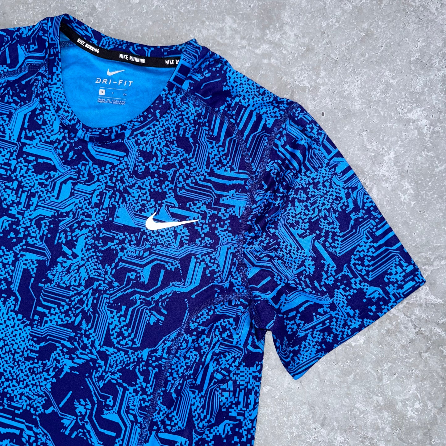 Nike Blue Digital Miler T Shirt