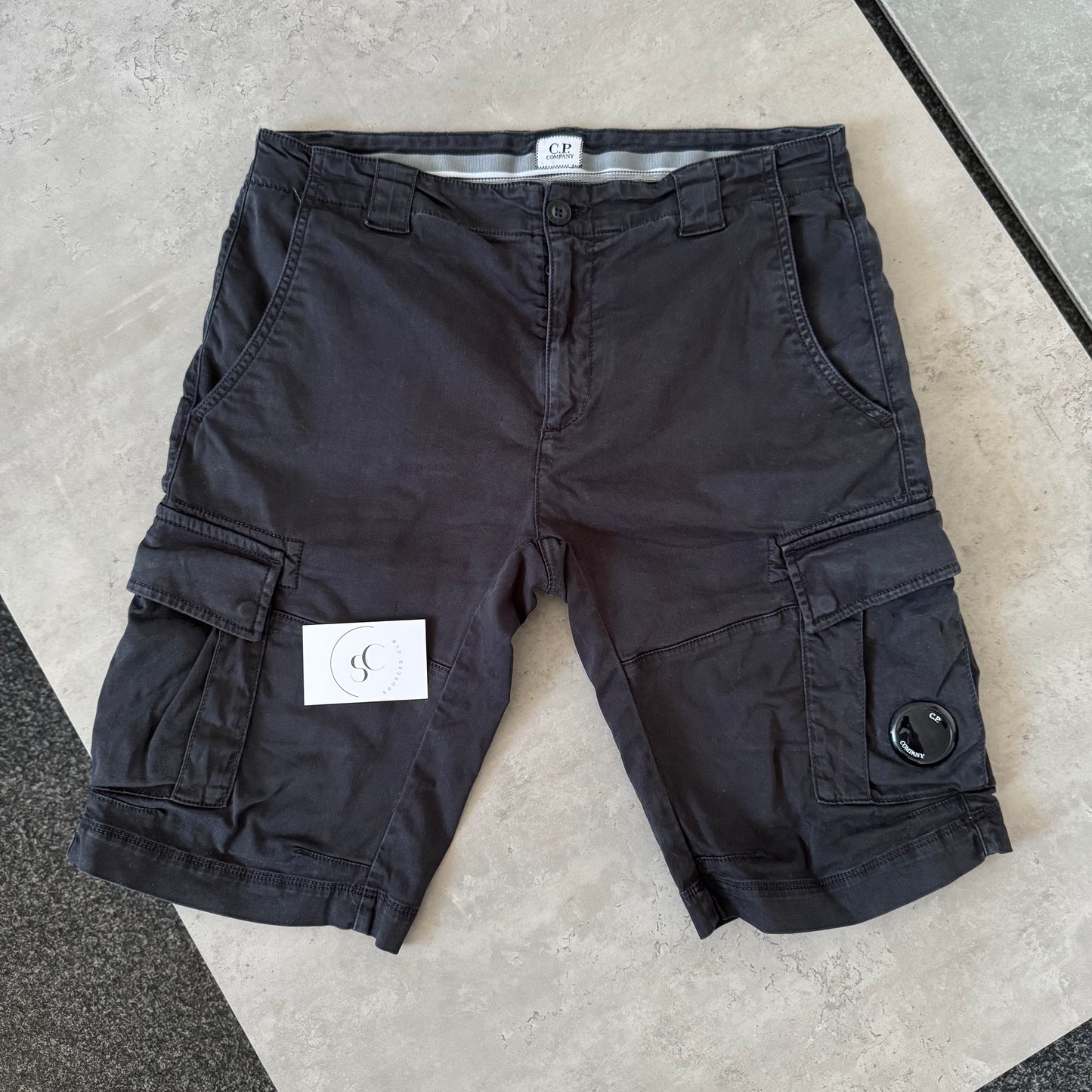 CP Company Black Cargo Shorts