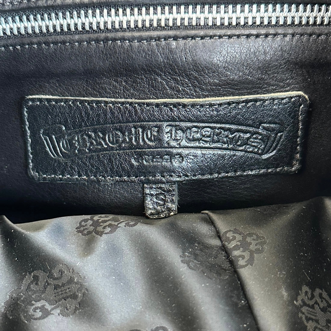 Chrome Hearts Black & Blue Leather Cross Patch Duffel Bag