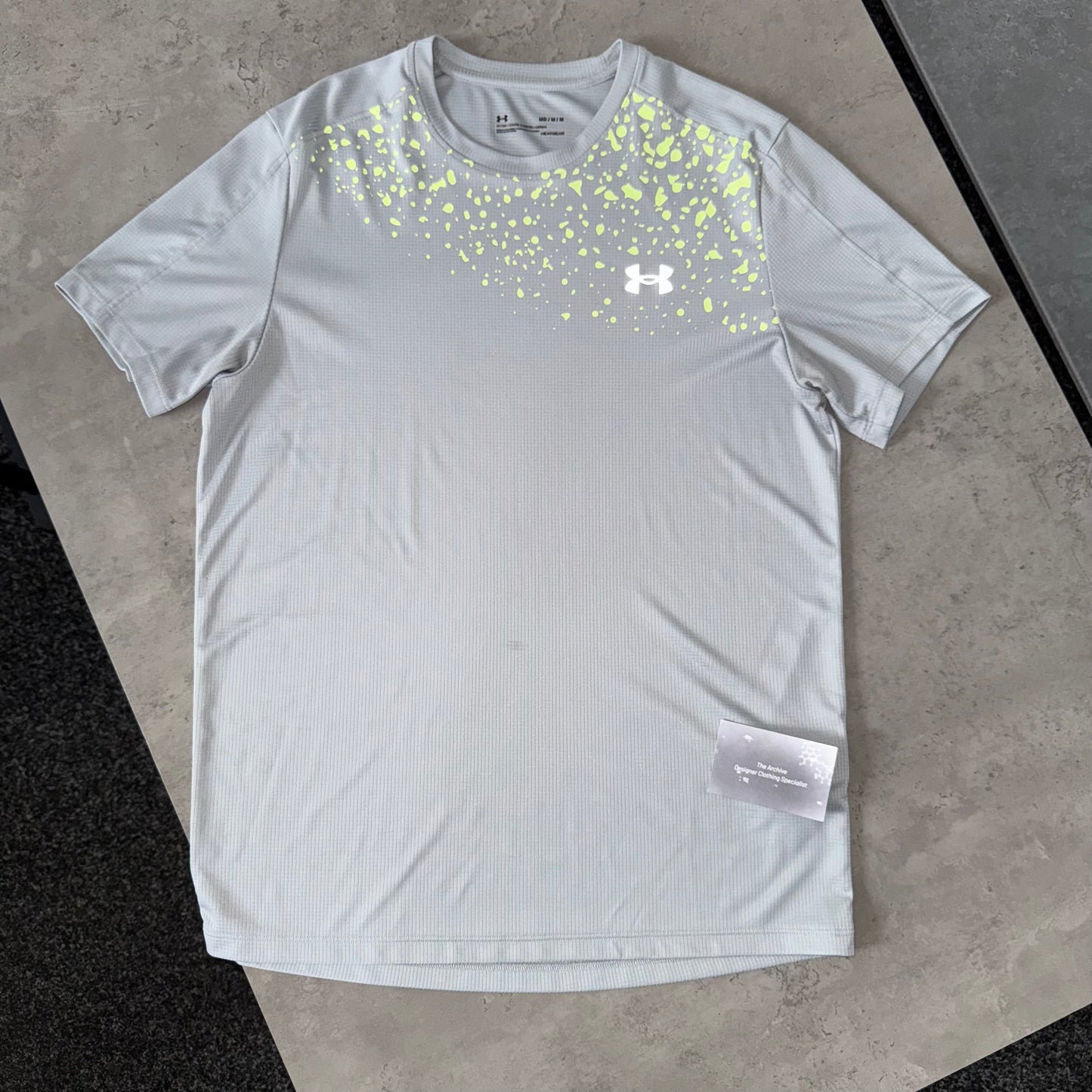 Under Armour Paint Splatter Light Grey T Shirt