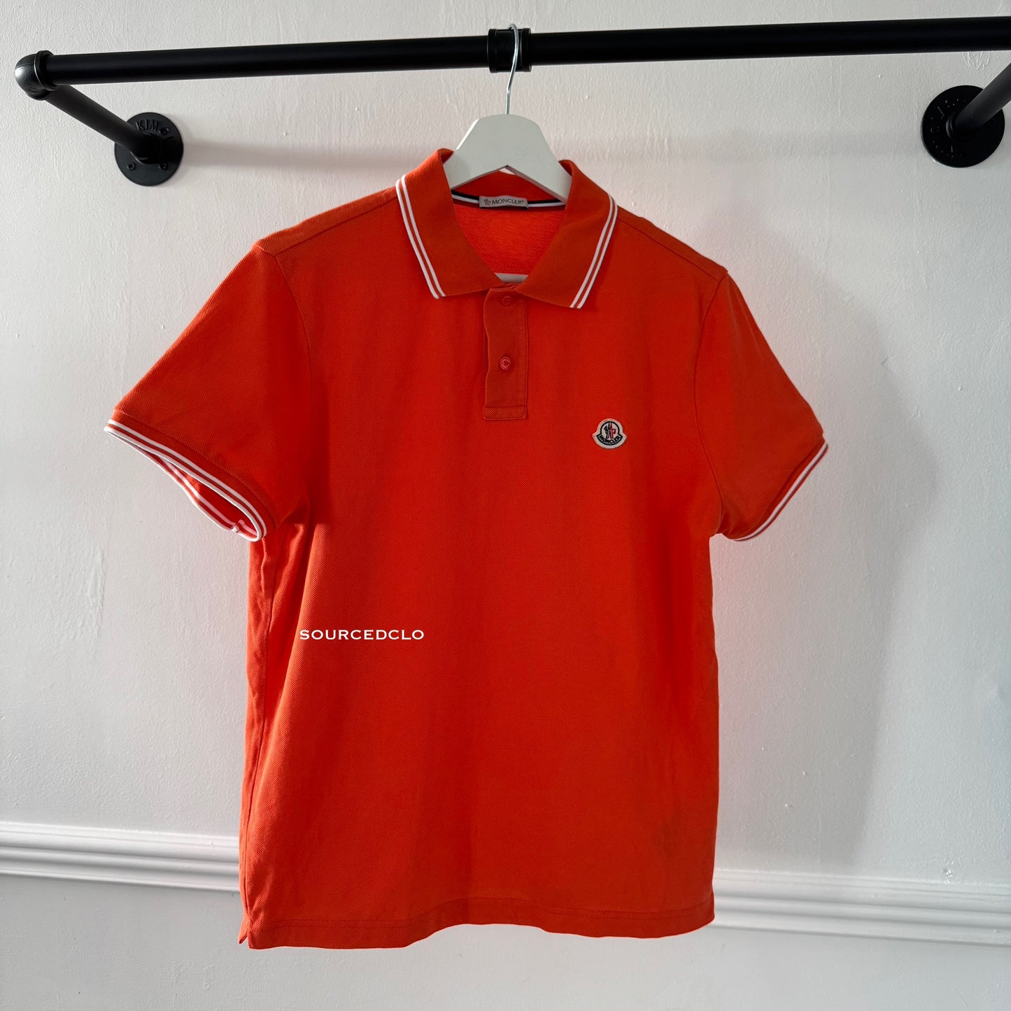 Moncler Orange Polo Shirt