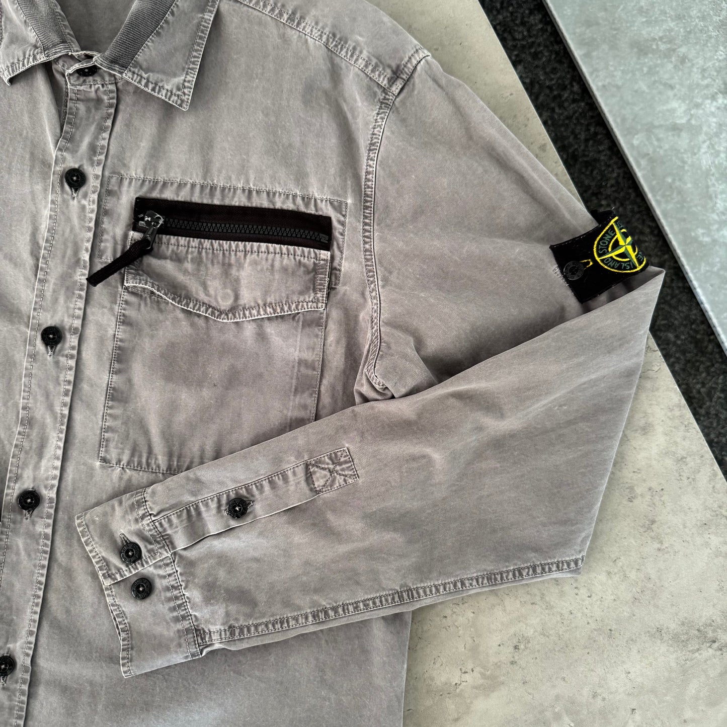 Stone Island Grey Dye Overshirt