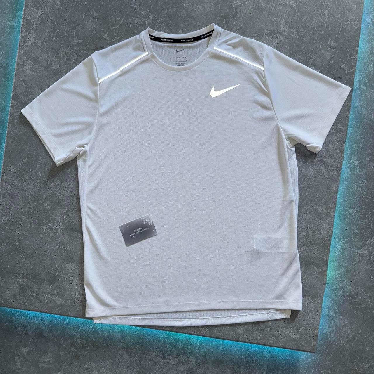 Nike White 1.0 Miler T Shirt