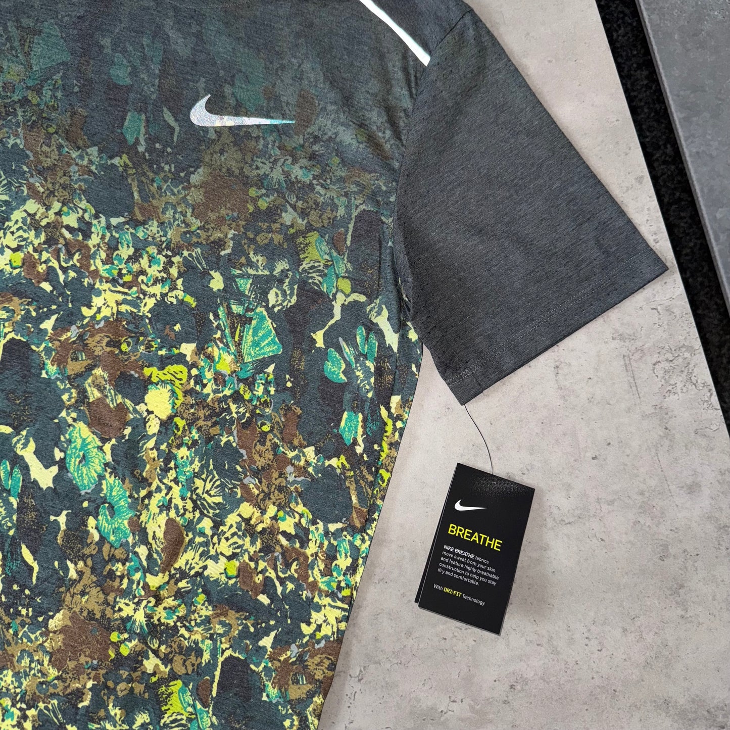 Nike Green Floral 1.0 Miler T Shirt