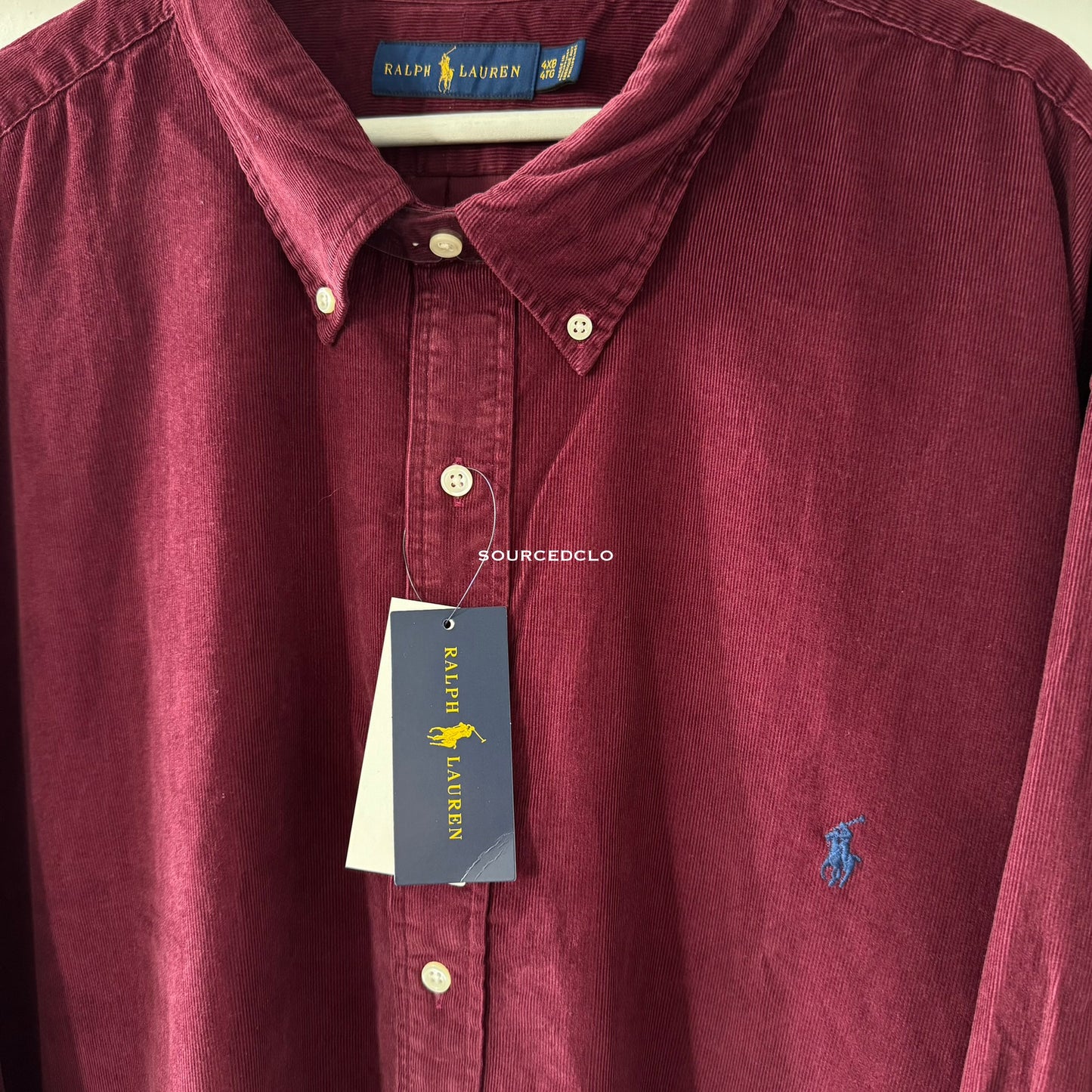 Polo Ralph Lauren Corduroy Dark Red Button Shirt