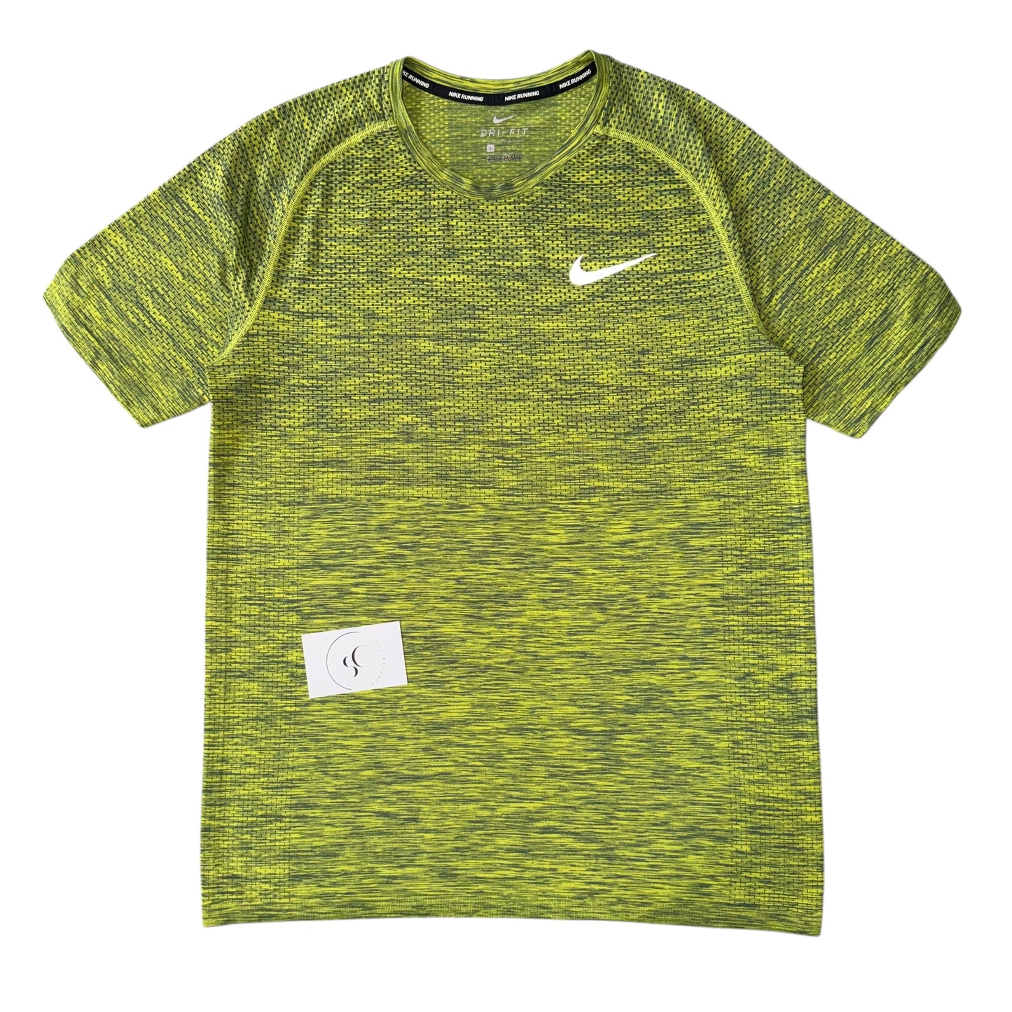 Nike Green Tech Knit Gradient Miler T Shirt