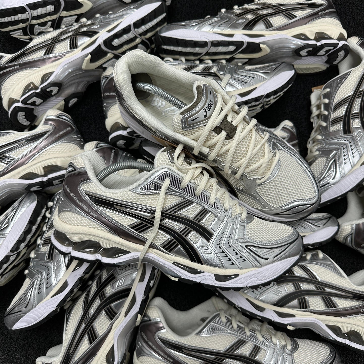 Asics Gel Kayano Cream Black Trainers