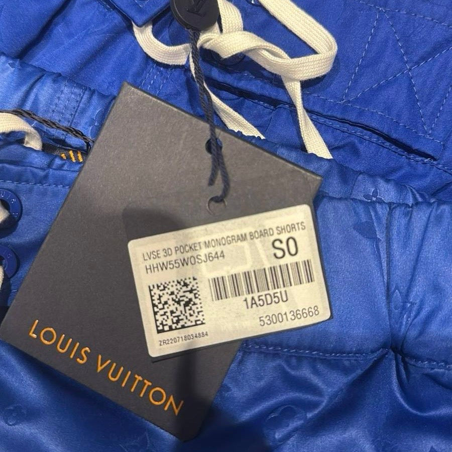 Louis Vuitton Blue 3D Pocket Monogram Swim Shorts