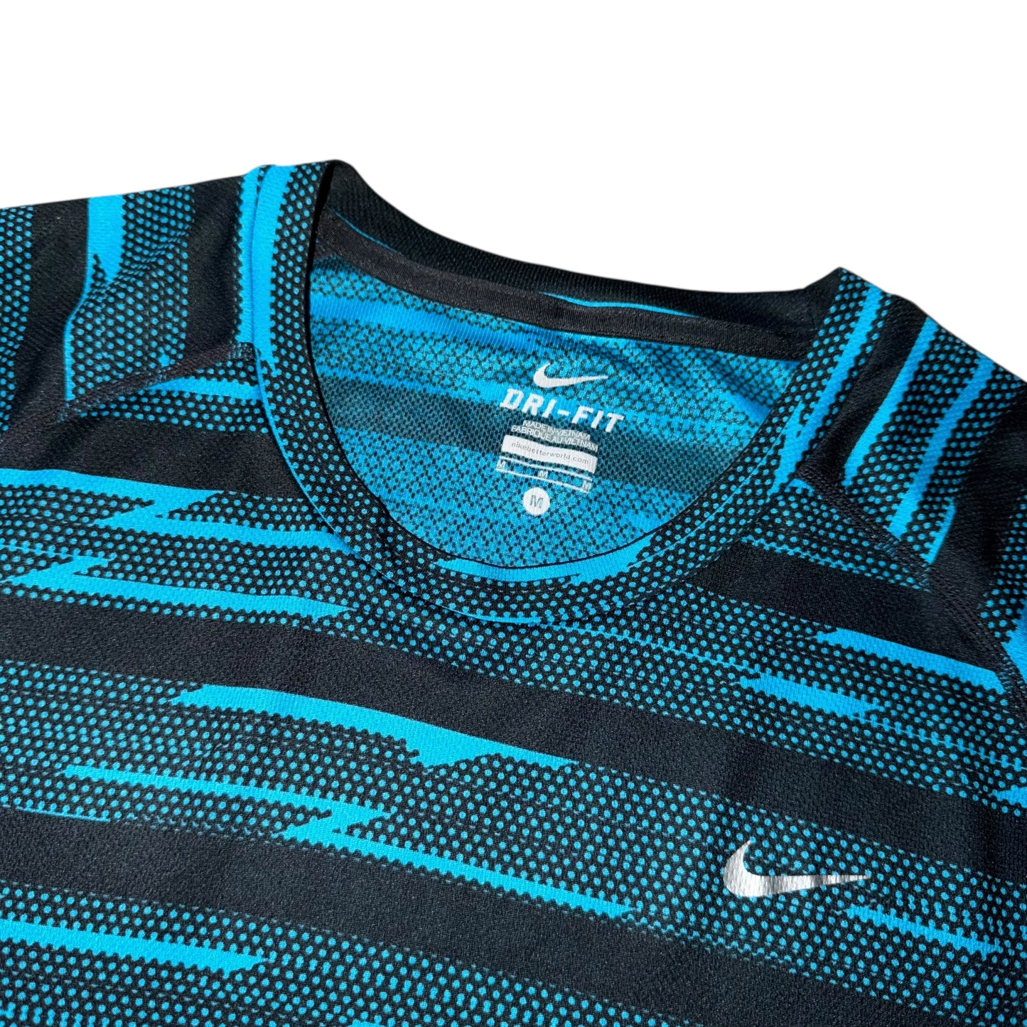 Nike Blue Glitch Running T Shirt