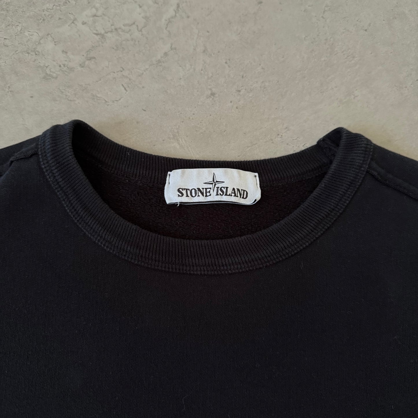 Stone Island Black Crewneck Sweatshirt