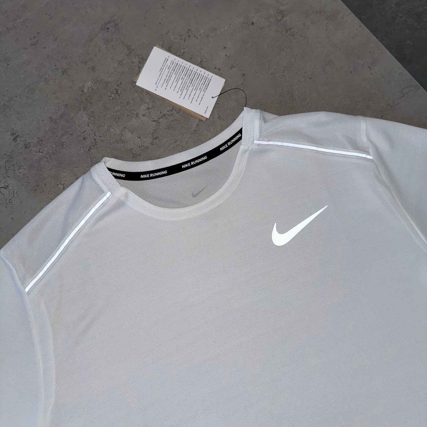 Nike White 1.0 Miler T Shirt