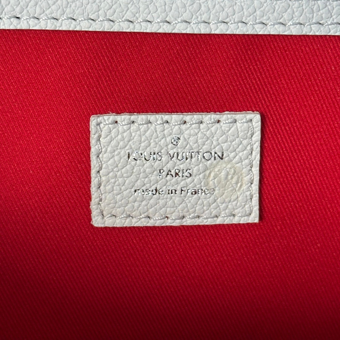 Louis Vuitton Red & White Spray Keepall 50 Bag
