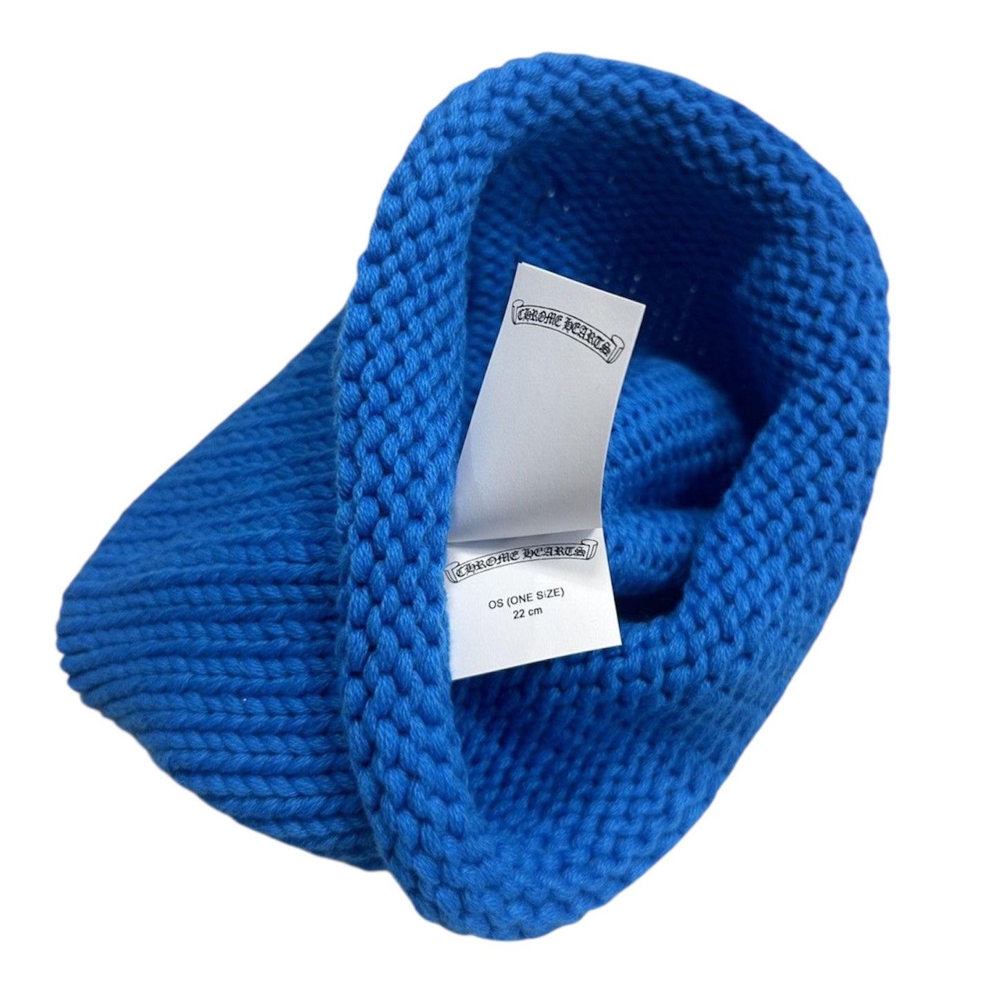 Chrome Hearts Blue Cashmere Cross Patch Beanie