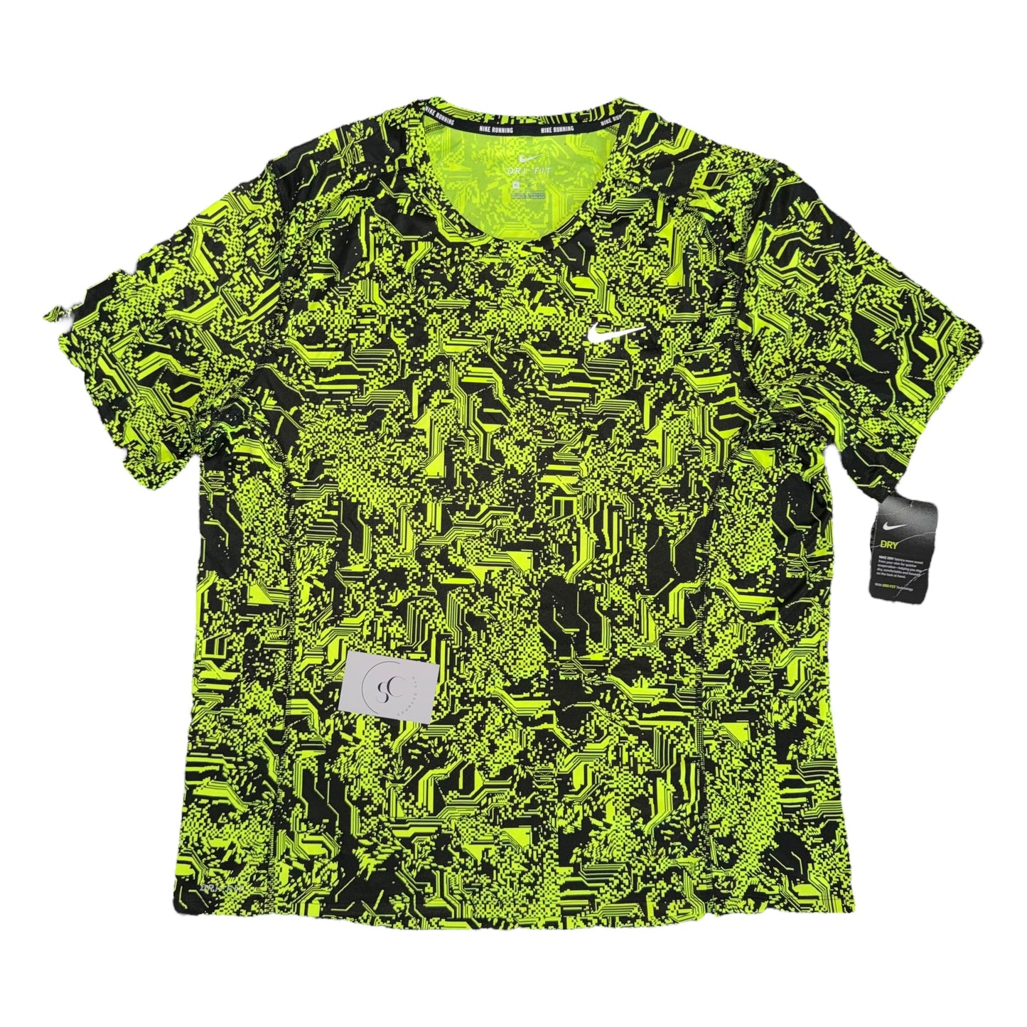 Nike Green Digital Miler T Shirt
