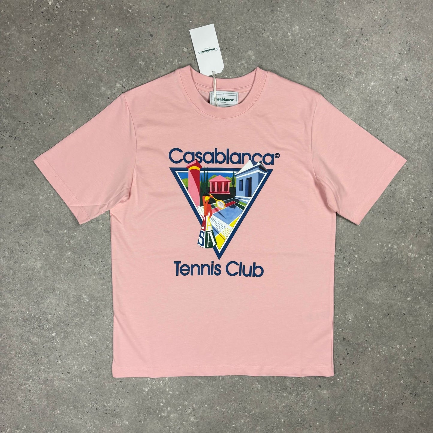 Casablanca Tennis Club Pink T Shirt