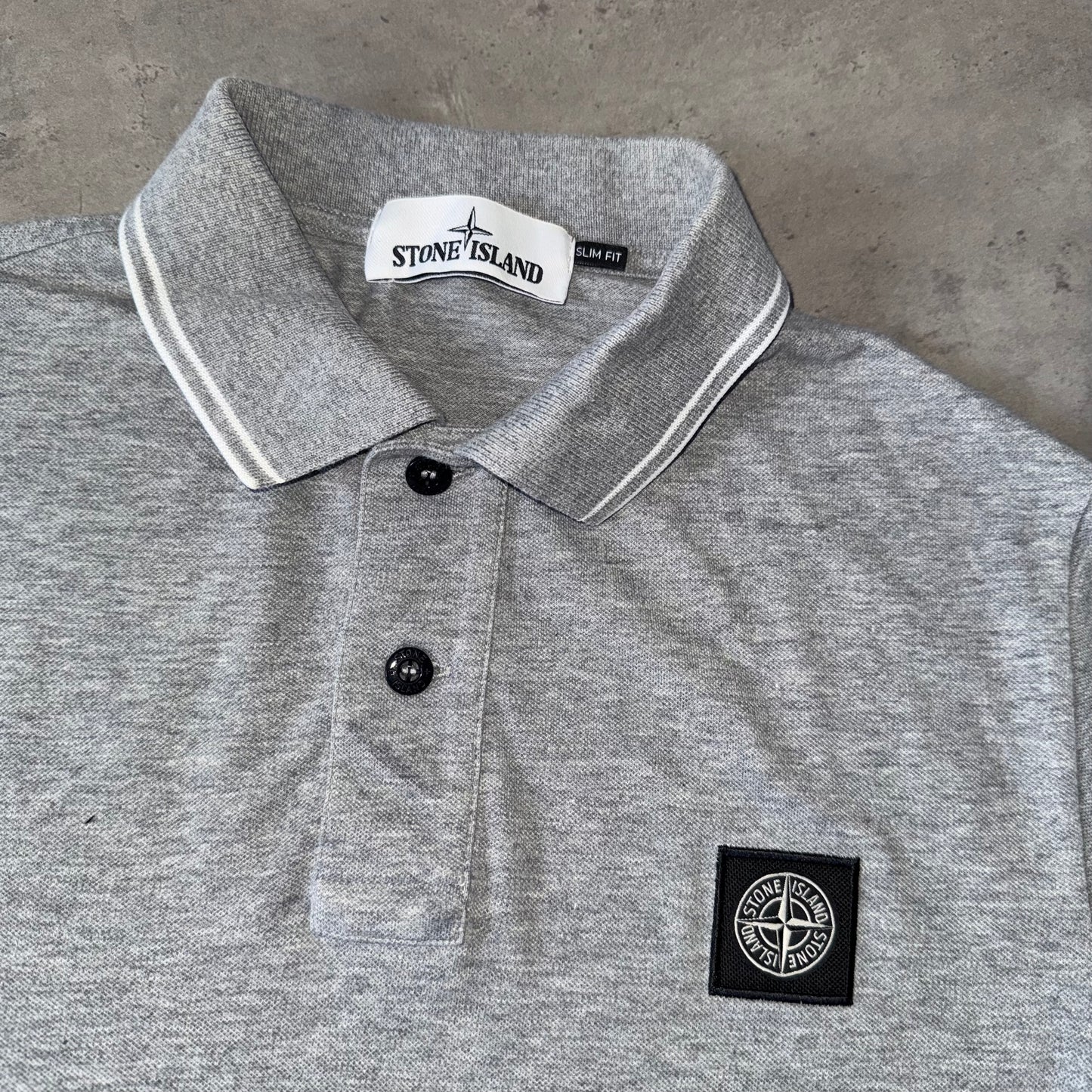 Stone Island Grey Polo Shirt