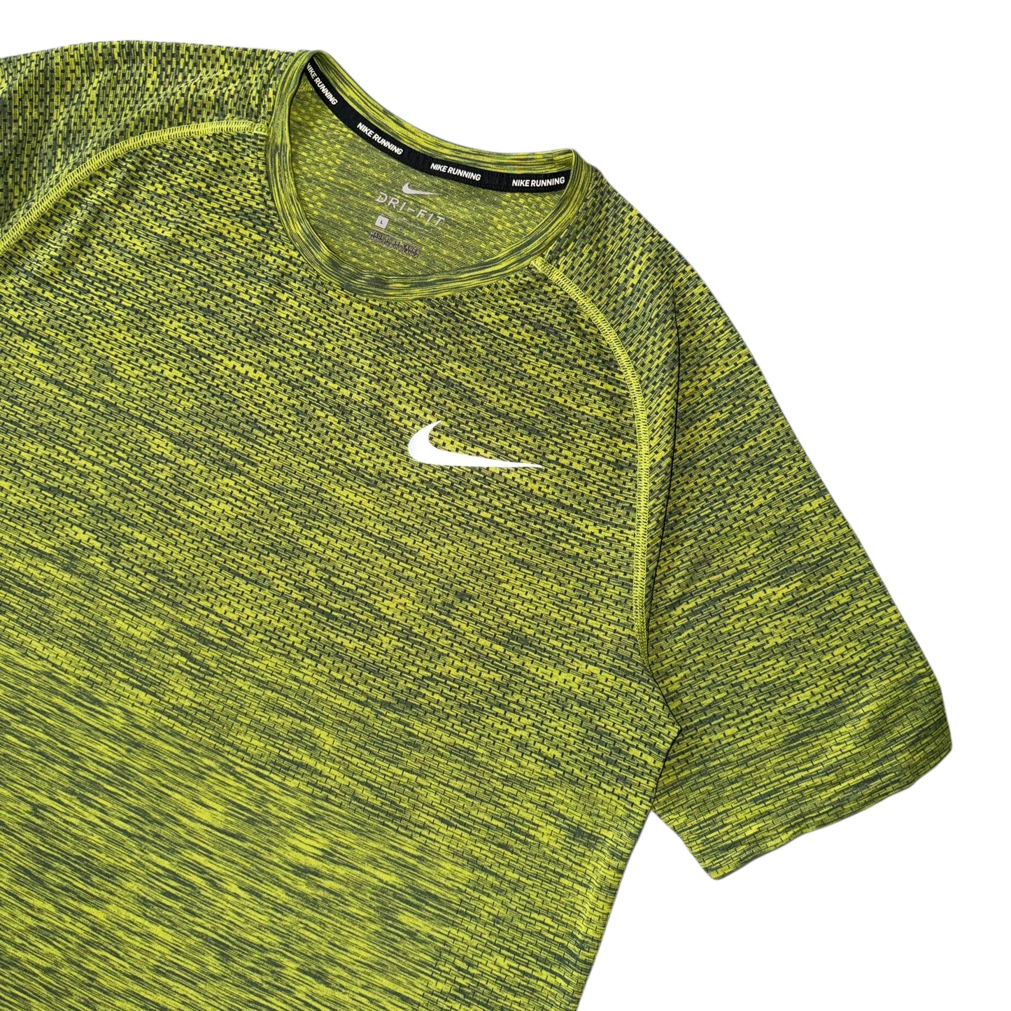Nike Green Tech Knit Gradient Miler T Shirt