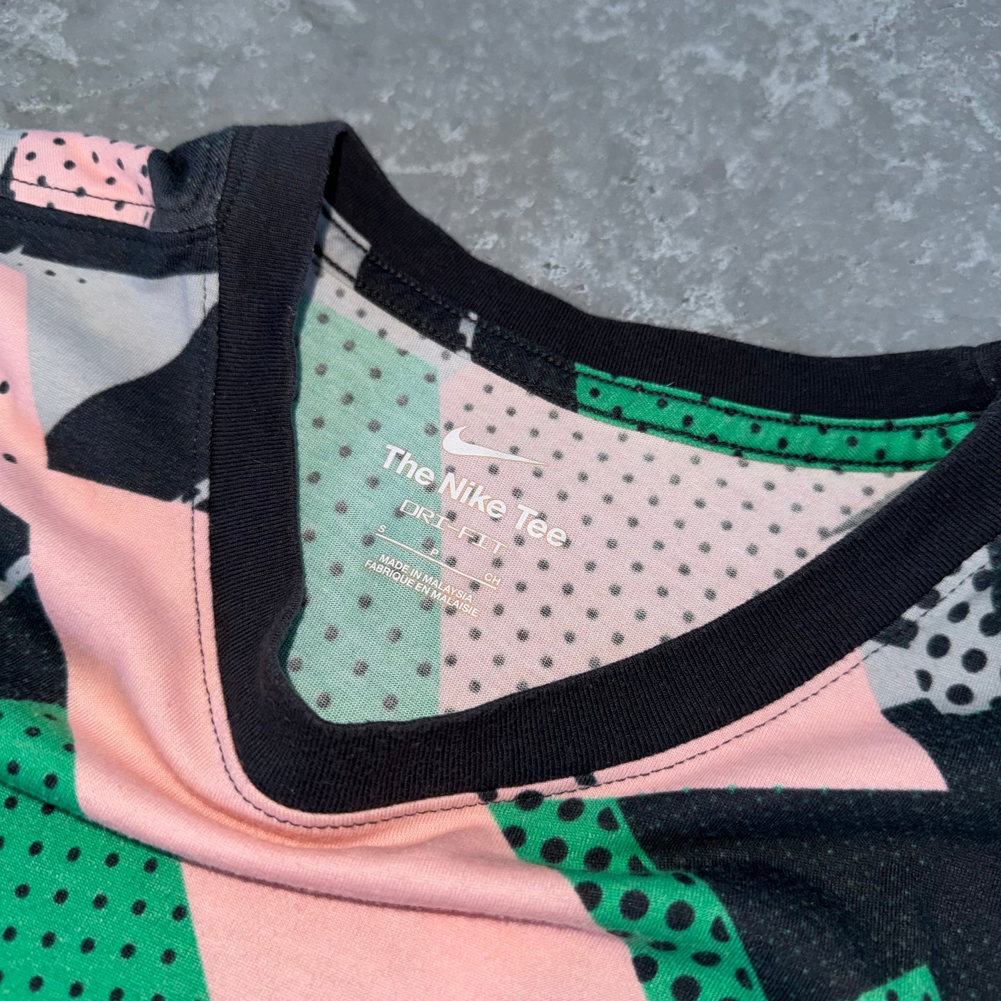 Nike Geometric Pink Miler T Shirt
