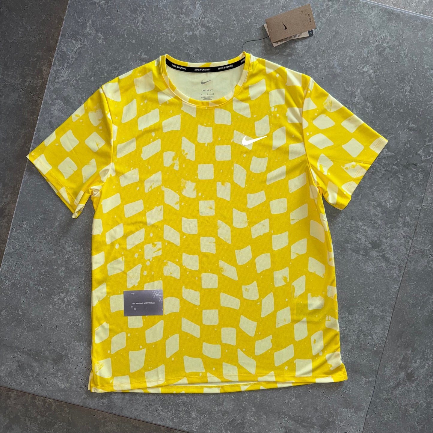 Nike Dye Yellow Miler T Shirt