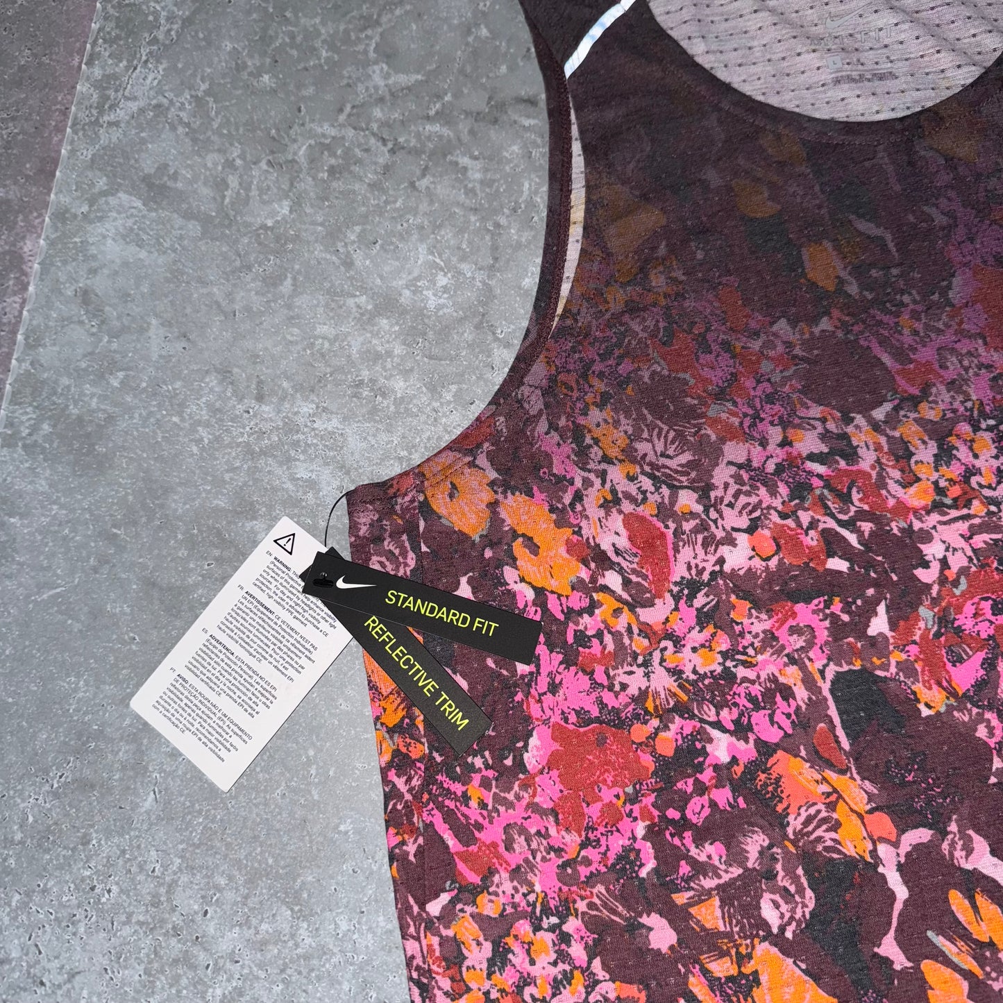 Nike Pink Floral 1.0 Miler Vest