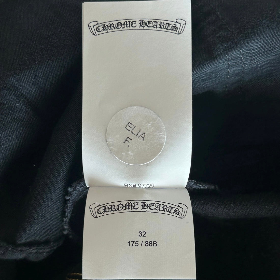 Chrome Hearts Black Cow & Yellow Cross Patch Jeans