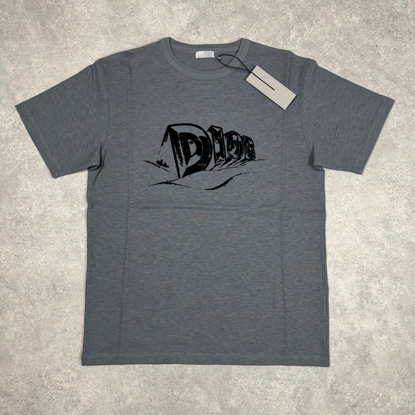Dior Grey Graffiti T Shirt