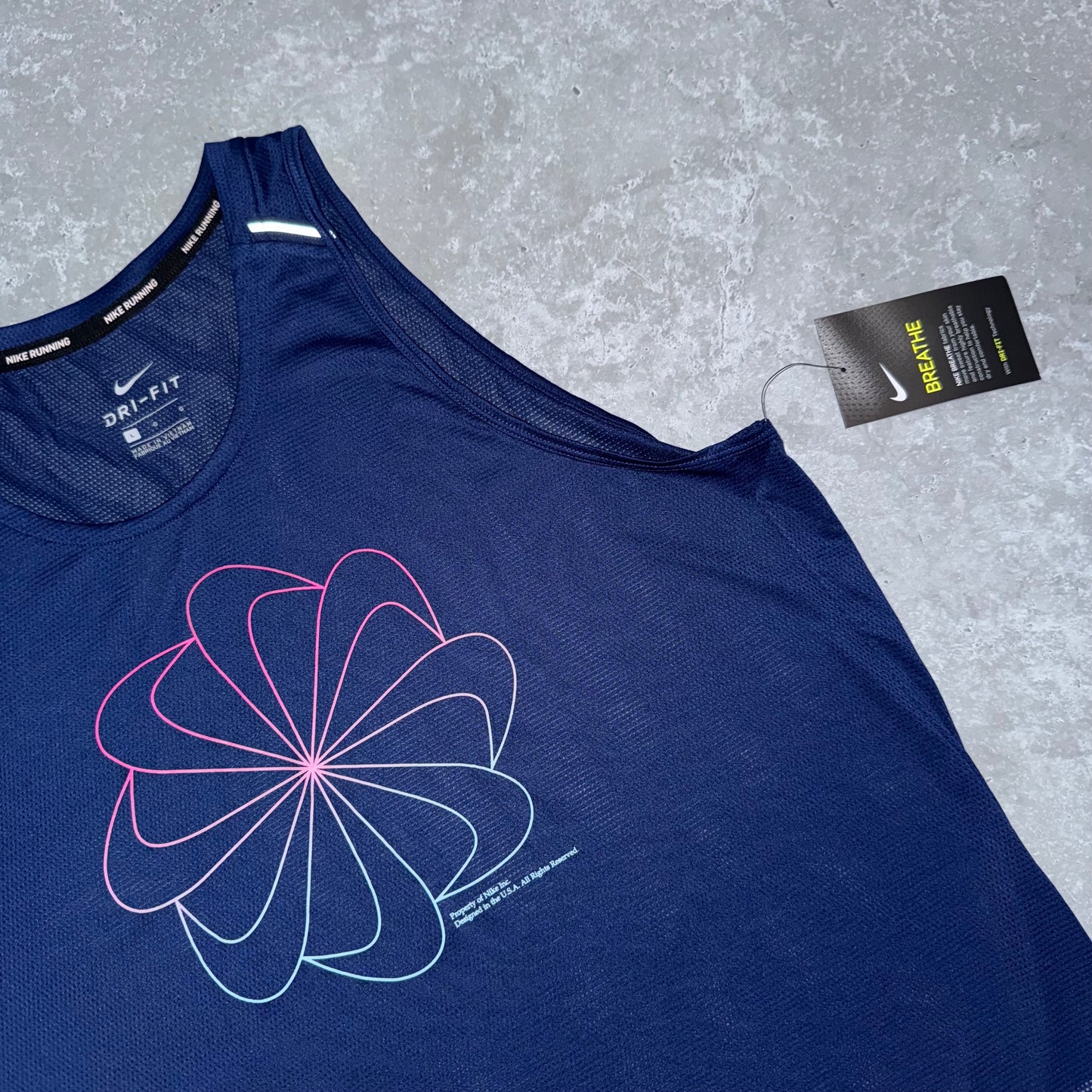 Nike Navy Pinwheel 1.0 Miler Vest