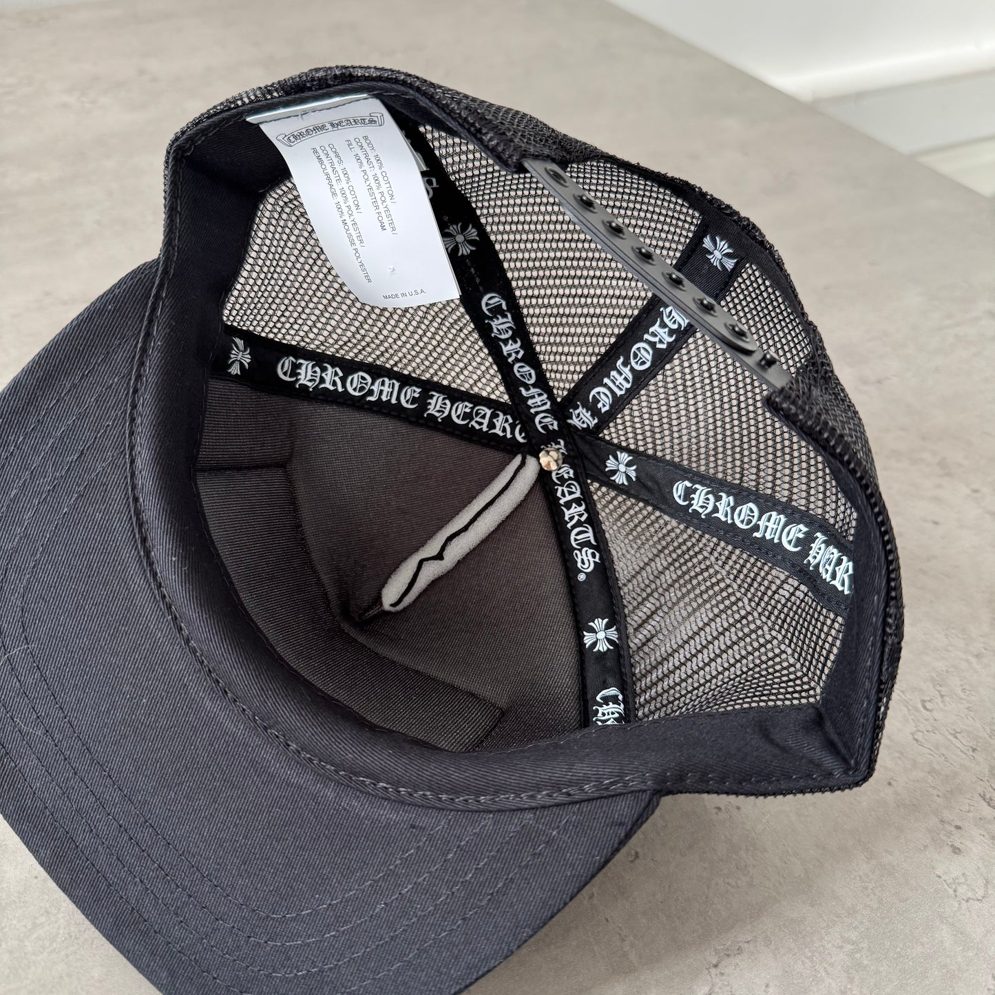 Chrome Hearts Miami Black Trucker Hat