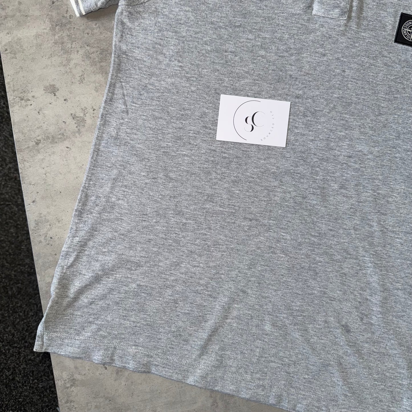 Stone Island Grey Polo Shirt