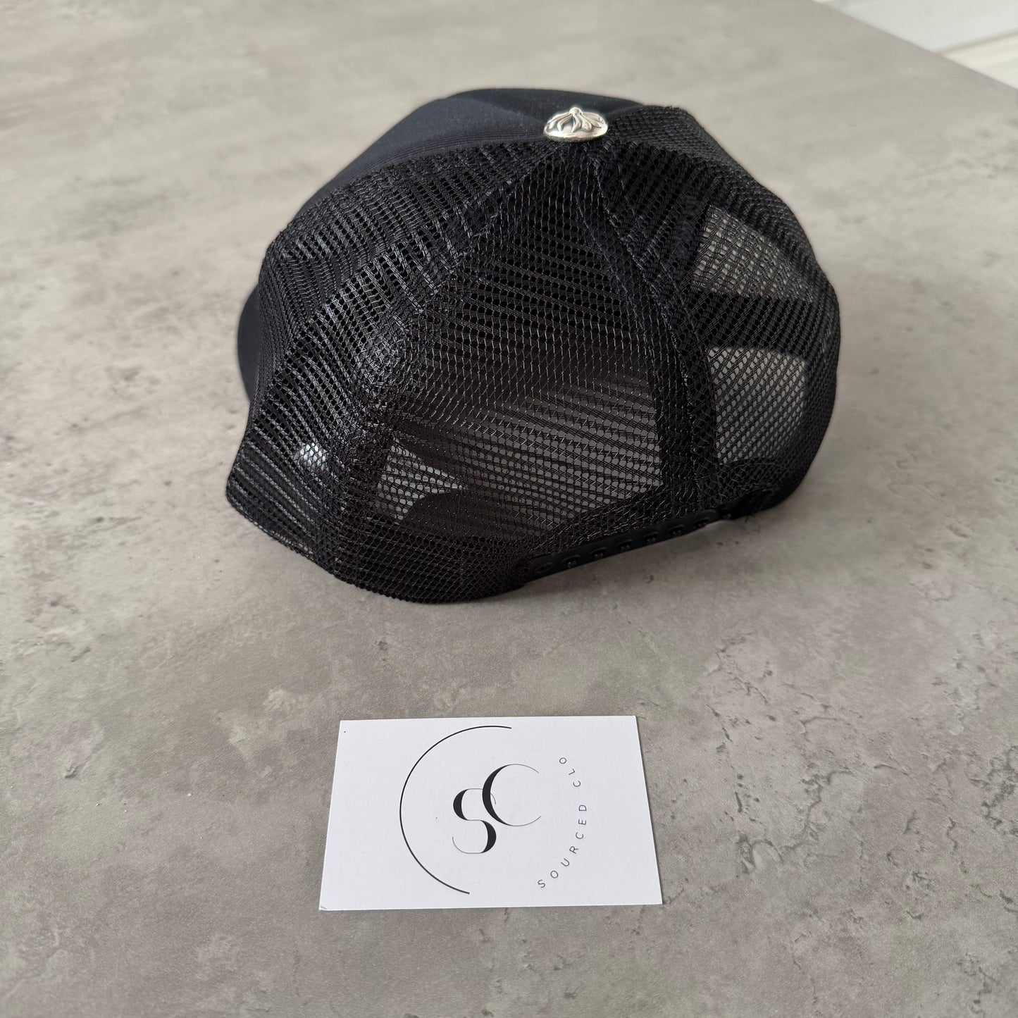 Chrome Hearts Miami Black Trucker Hat