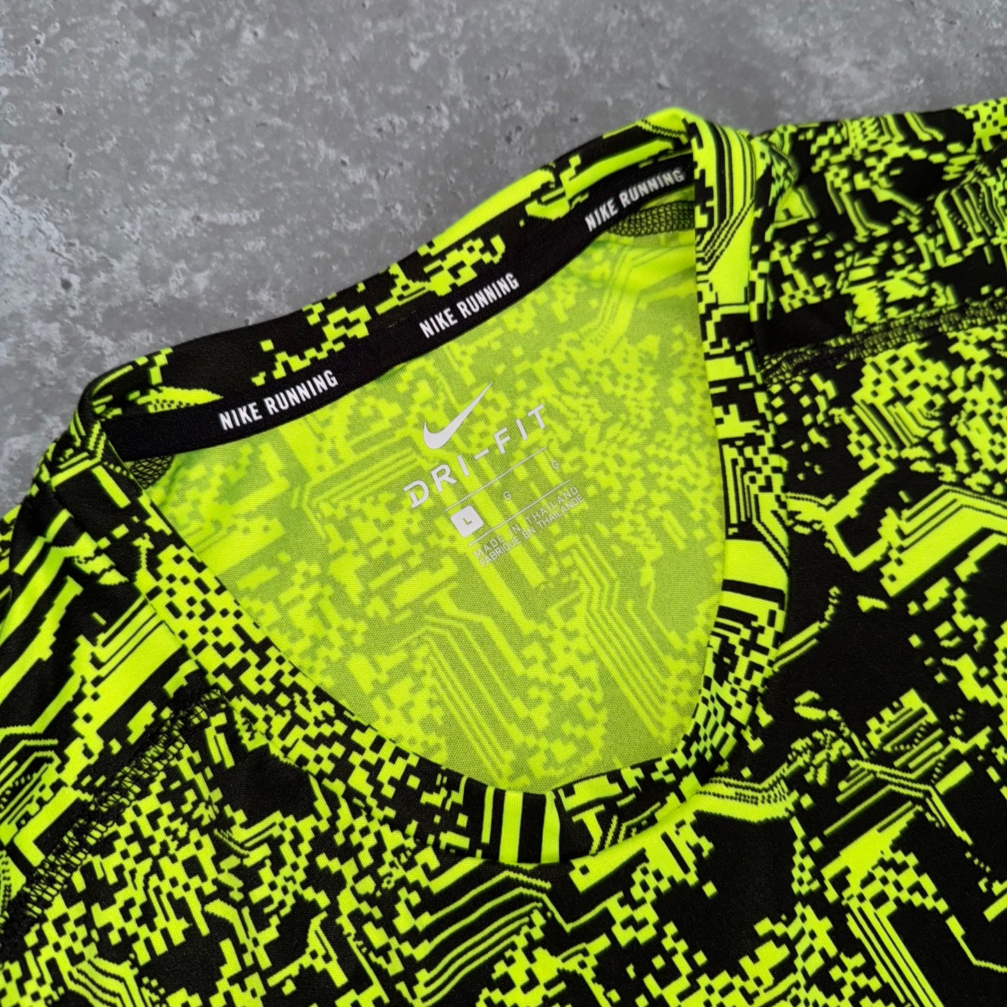 Nike Green Digital Miler T Shirt